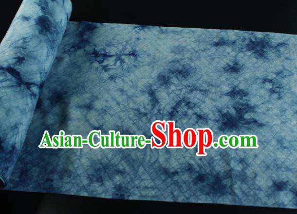 Traditional Chinese Classical Pattern Blue Silk Fabric Ancient Hanfu Dress Silk Cloth