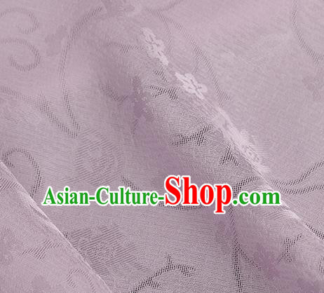 Traditional Chinese Classical Plum Blossom Pattern Pink Silk Fabric Ancient Hanfu Dress Silk Cloth