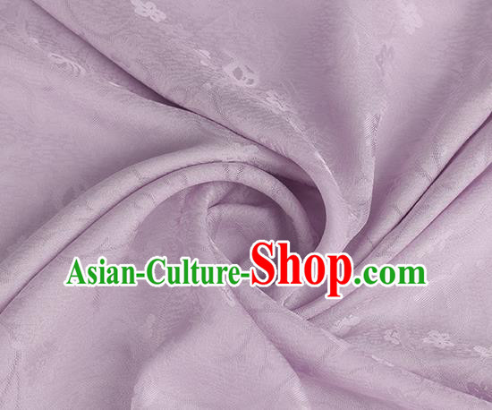 Traditional Chinese Classical Plum Blossom Pattern Pink Silk Fabric Ancient Hanfu Dress Silk Cloth
