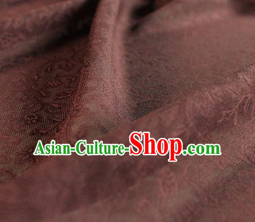 Traditional Chinese Classical Twine Pattern Maroon Silk Fabric Ancient Hanfu Dress Silk Cloth