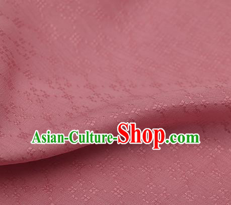 Traditional Chinese Classical Rhombus Pattern Pink Silk Fabric Ancient Hanfu Dress Silk Cloth