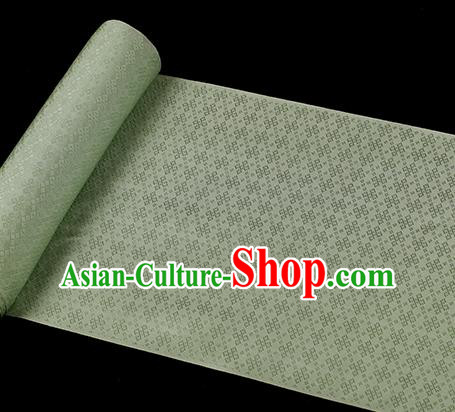 Traditional Chinese Classical Rhombus Pattern Light Green Silk Fabric Ancient Hanfu Dress Silk Cloth