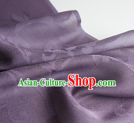 Traditional Chinese Classical Calyx Pattern Purple Silk Fabric Ancient Hanfu Dress Silk Cloth