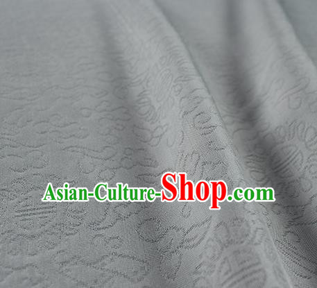 Traditional Chinese Classical Auspicious Pattern Design White Silk Fabric Ancient Hanfu Dress Silk Cloth