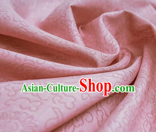 Traditional Chinese Classical Auspicious Pattern Design Pink Silk Fabric Ancient Hanfu Dress Silk Cloth