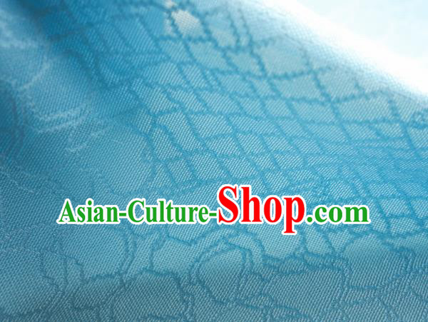 Traditional Chinese Classical Riverstones Pattern Design Light Blue Silk Fabric Ancient Hanfu Dress Silk Cloth