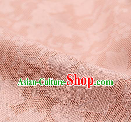 Traditional Chinese Classical Iris Flowers Pattern Design Pink Silk Fabric Ancient Hanfu Dress Silk Cloth