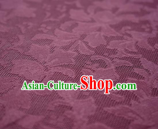 Traditional Chinese Classical Iris Flowers Pattern Design Purple Silk Fabric Ancient Hanfu Dress Silk Cloth