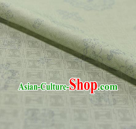 Traditional Chinese Classical Rosette Pattern Light Green Silk Fabric Ancient Hanfu Silk Cloth