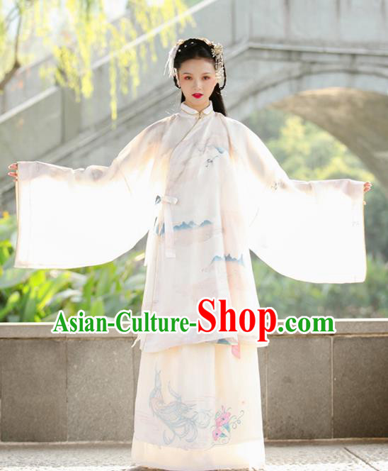 Traditional Chinese Ming Dynasty Nobility Lady Replica Costumes Ancient Royal Princess Hanfu Dress for Women