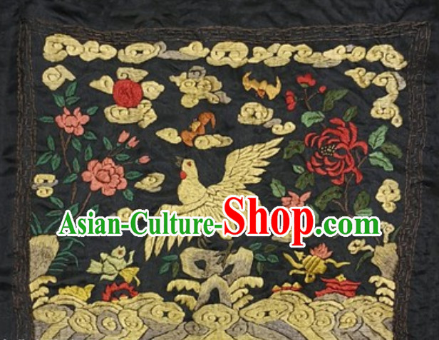 Crane Qing Dynasty Officer Bu Zi Embroidery Arts