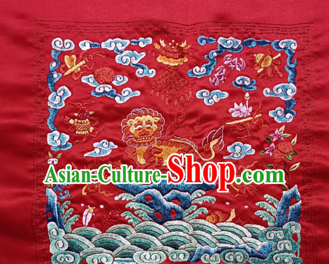 Traditional Qing Dynasty Style Officer Bu Zi Embroidery Works Arts