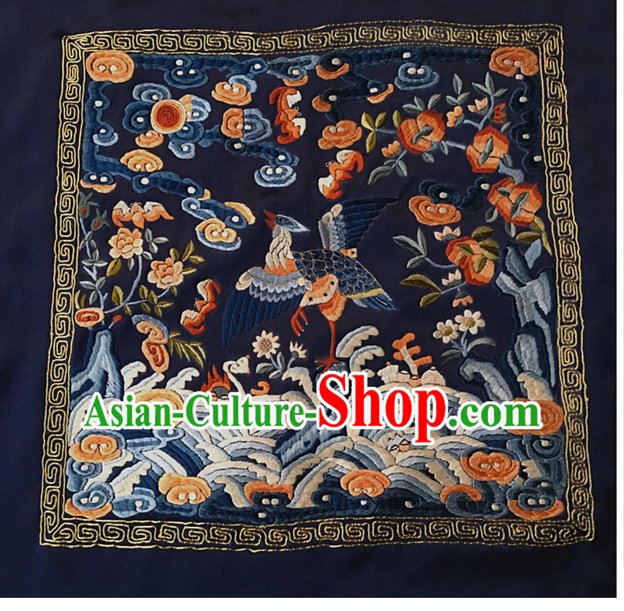 Traditional Qing Dynasty Style Officer Bu Zi Embroidery Arts