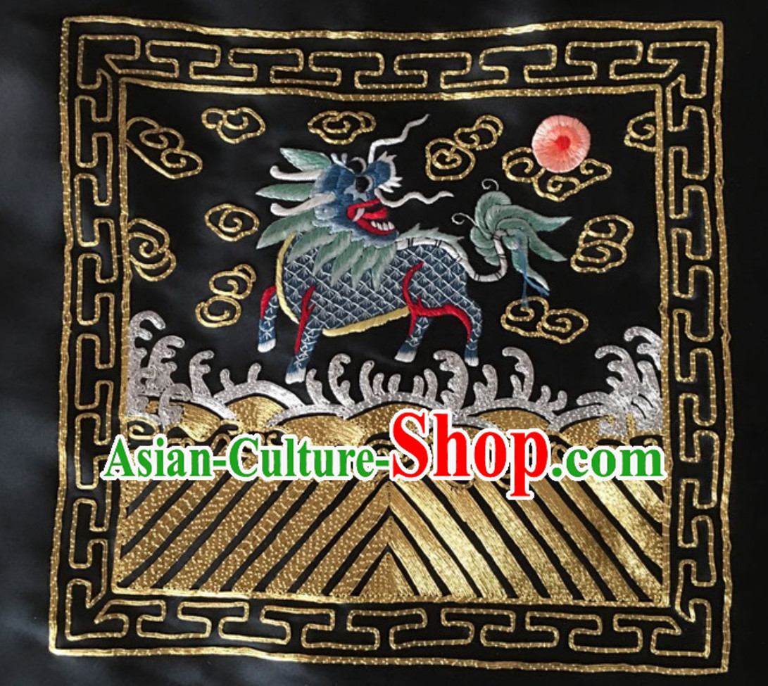 Traditional Qing Dynasty Style Officer Bu Zi Golden Pheasant Embroidery Arts