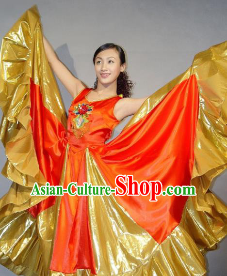 Chinese Spring Festival Gala Opening Dance Costume Traditional Stage Show Dress for Women