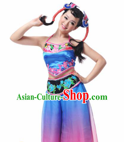 Traditional Chinese Tao Li Cup Classical Dance Costume Fan Dance Stage Show Dress for Women