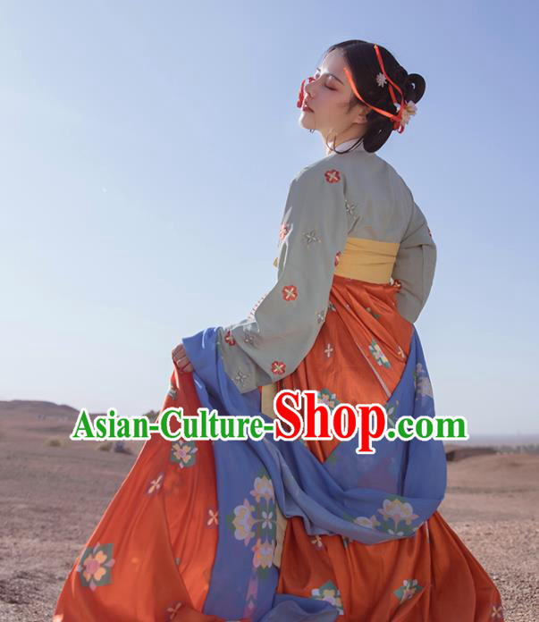 Chinese Tang Dynasty Palace Lady Hanfu Dress Traditional Ancient Court Maid Costumes for Women