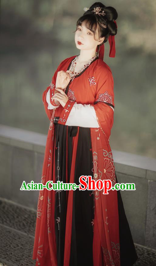 Chinese Tang Dynasty Court Maid Hanfu Dress Traditional Ancient Palace Maidservants Costumes for Women