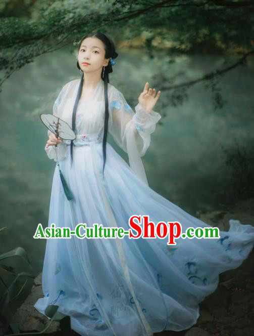 Chinese Song Dynasty Court Lady Hanfu Dress Traditional Ancient Palace Princess Costumes for Women