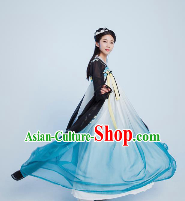 Asian Chinese Tang Dynasty Palace Princess Hanfu Dress Traditional Ancient Peri Fairy Costumes for Women