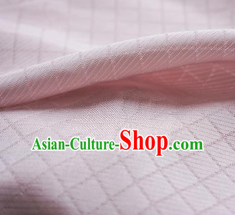 Traditional Chinese Classical Lotus Pattern Design Light Pink Silk Fabric Ancient Hanfu Dress Silk Cloth