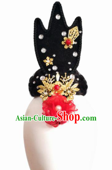 Chinese Traditional Classical Dance Hair Accessories Fan Dance Wig Chignon Headdress for Women