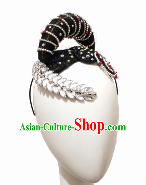 Chinese Traditional Ethnic Dance Hair Accessories Ewenki Nationality Dance Headwear for Women