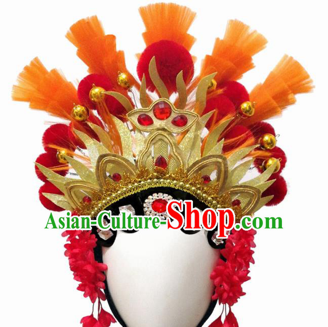 Traditional Chinese Beijing Opera Hair Accessories Classical Dance Wig Chignon Headdress for Women