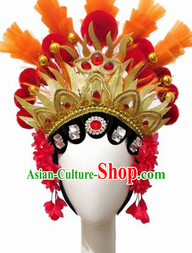 Traditional Chinese Beijing Opera Hair Accessories Classical Dance Wig Chignon Headdress for Women