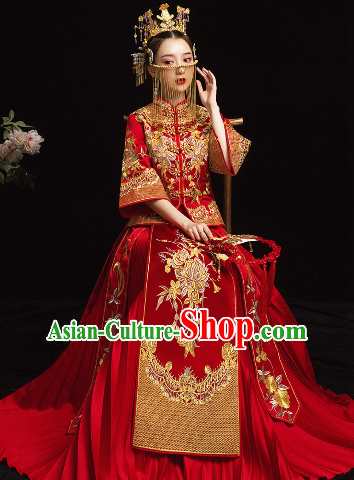 Top Chinese Empress Design Beautiful Bride Wedding Clothing for Women