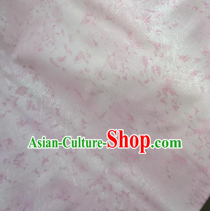 Traditional Chinese Classical Pattern Light Pink Brocade Fabric Ancient Hanfu Cheongsam Silk Cloth