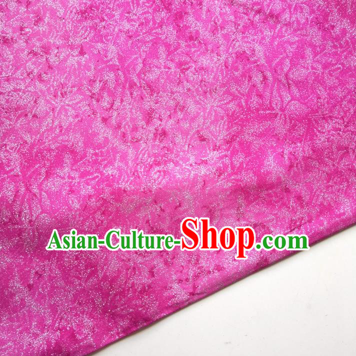 Traditional Chinese Classical Pattern Rosy Brocade Fabric Ancient Hanfu Cheongsam Silk Cloth