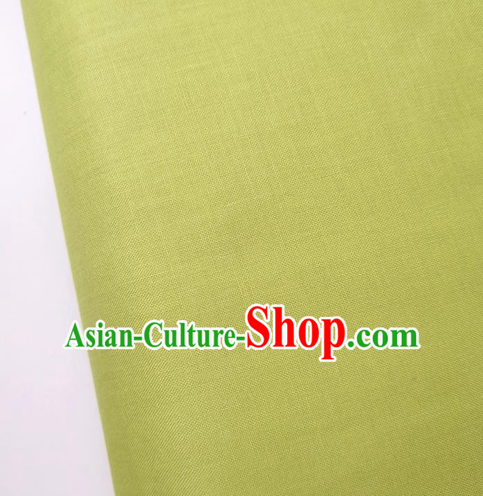 Traditional Chinese Lime Green Fabric Ancient Hanfu Cheongsam Cotton Cloth