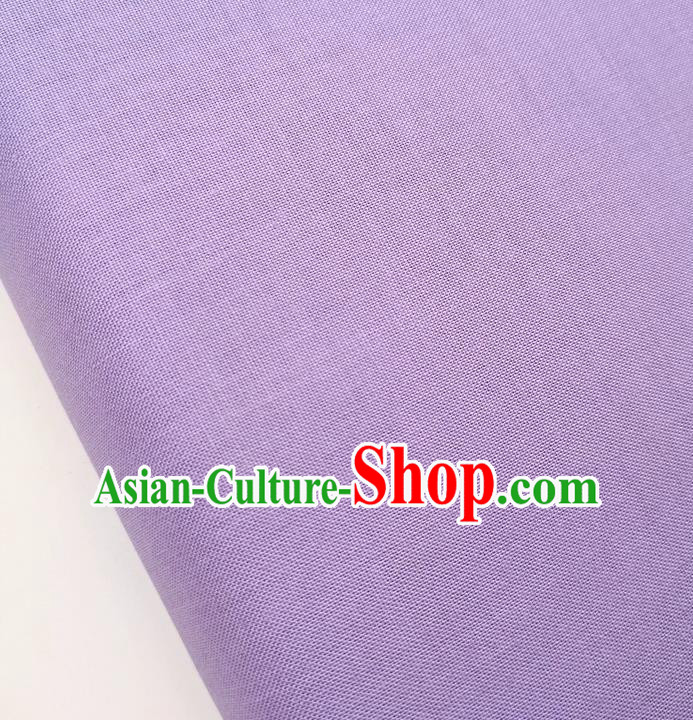 Traditional Chinese Lilac Fabric Ancient Hanfu Cheongsam Cotton Cloth