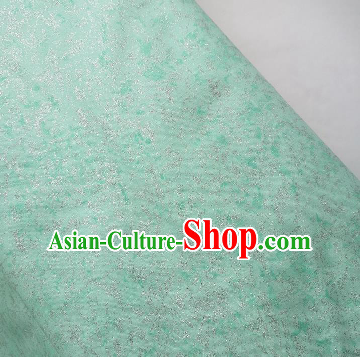 Traditional Chinese Classical Pattern Green Brocade Fabric Ancient Hanfu Cheongsam Silk Cloth