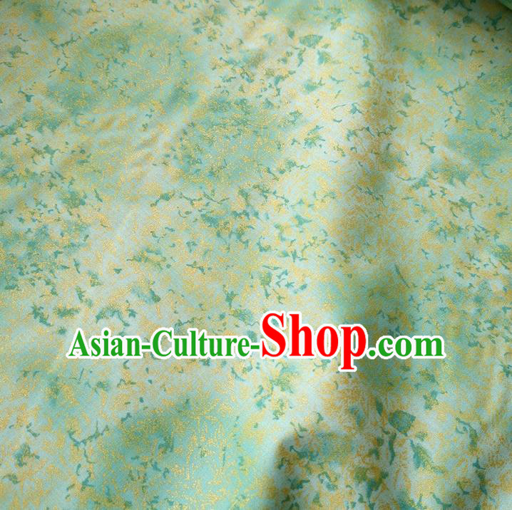 Traditional Chinese Classical Pattern Light Green Brocade Fabric Ancient Hanfu Cheongsam Silk Cloth