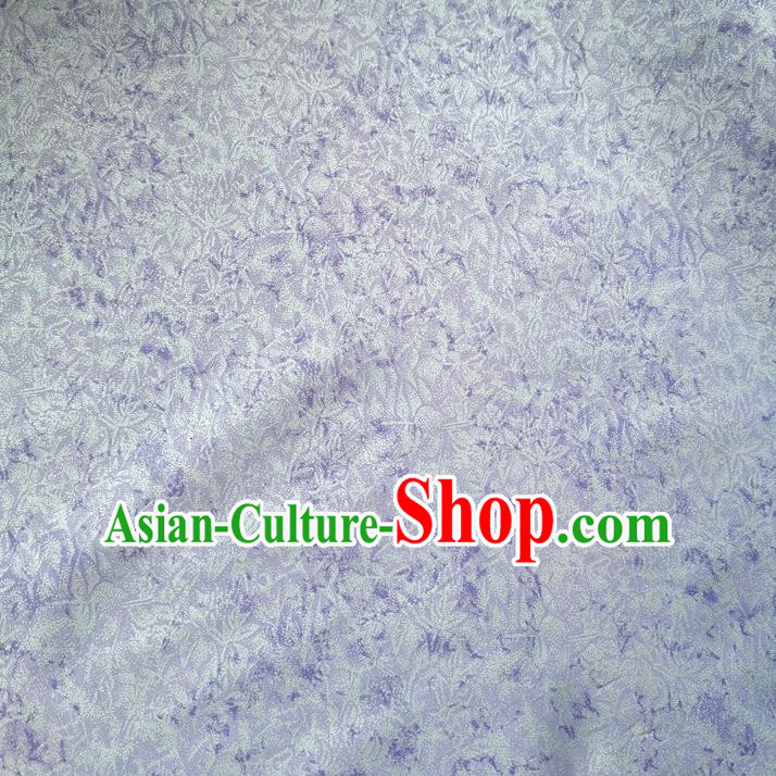 Traditional Chinese Cheongsam Classical Pattern Light Purple Brocade Fabric Ancient Hanfu Silk Cloth