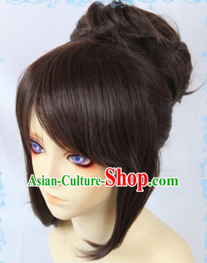 Japanese Traditional Cosplay Onmyoji Wigs Sheath Ancient Geisha Wig Hair Accessories for Women