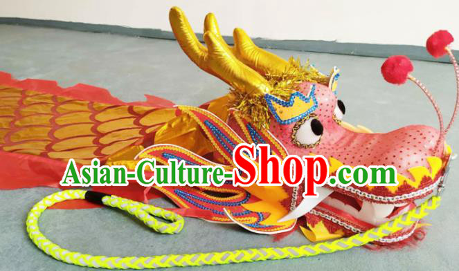 Chinese Folk Dance Dragon Dance Competition Red Dragon Head Traditional Dragon Dance Prop for Adult