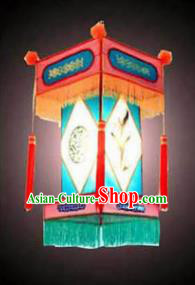 Chinese Traditional Handmade Blue Palace Lantern New Year Hanging Lamp Lantern Festival Lanterns