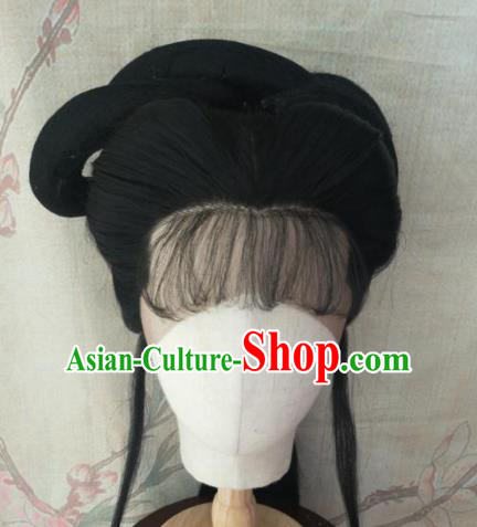 Chinese Traditional Cosplay Beijing Opera Princess Wigs Ancient Nobility Lady Wig Sheath Hair Accessories for Women