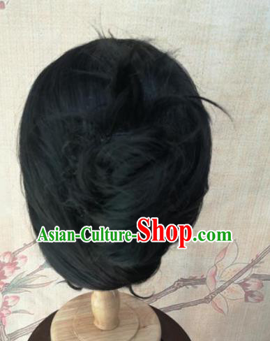 Chinese Traditional Cosplay Swordswoman Tong Xiangyu Wigs Ancient Nobility Lady Wig Sheath Hair Accessories for Women
