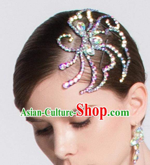 Top Grade Latin Dance Competition Hair Claw Modern Dance International Ballroom Dance Hair Accessories for Women