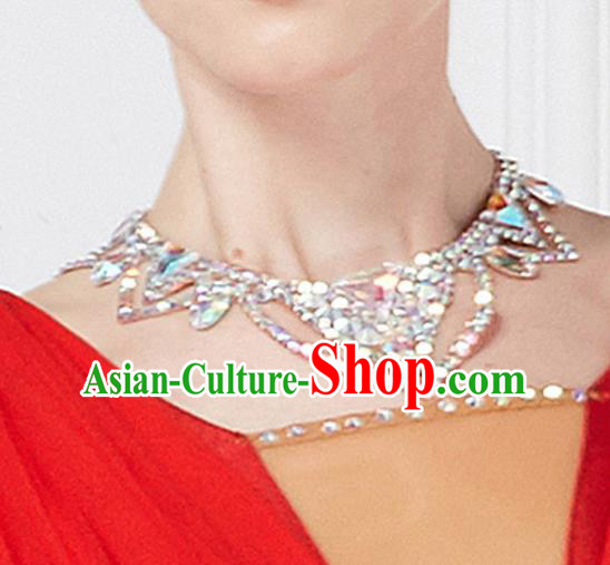 Top Grade Latin Dance Necklet Accessories International Ballroom Dance Competition Necklace for Women