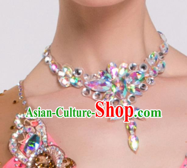 Handmade Latin Dance Competition Necklace International Rumba Dance Accessories for Women