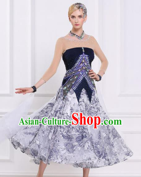 Top Grade Modern Dance Dress Ballroom Dance International Waltz Competition Costume for Women