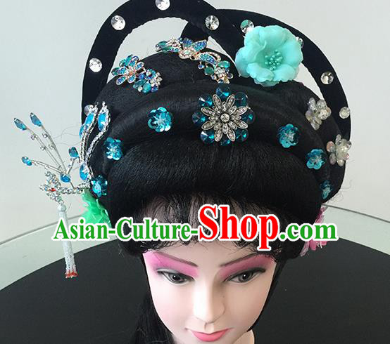 Chinese Beijing Opera Headgear Traditional Peking Opera Diva Wig and Hair Accessories for Women