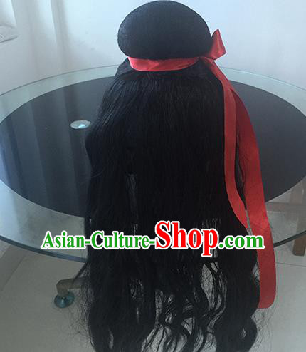 Chinese Beijing Opera Niche Headgear Traditional Peking Opera Scholar Wig Sheath for Men