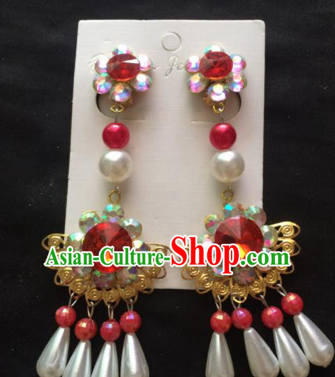 Chinese Beijing Opera Diva Earrings Traditional Peking Opera Princess Ear Accessories for Women