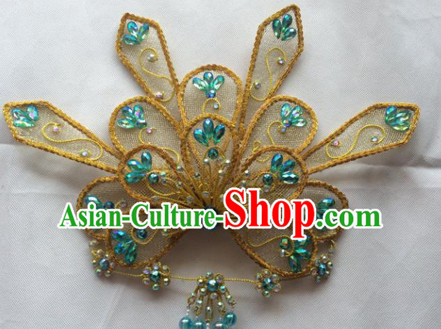 Chinese Beijing Opera Princess Hair Crown Hairpins Traditional Peking Opera Diva Hair Accessories for Women